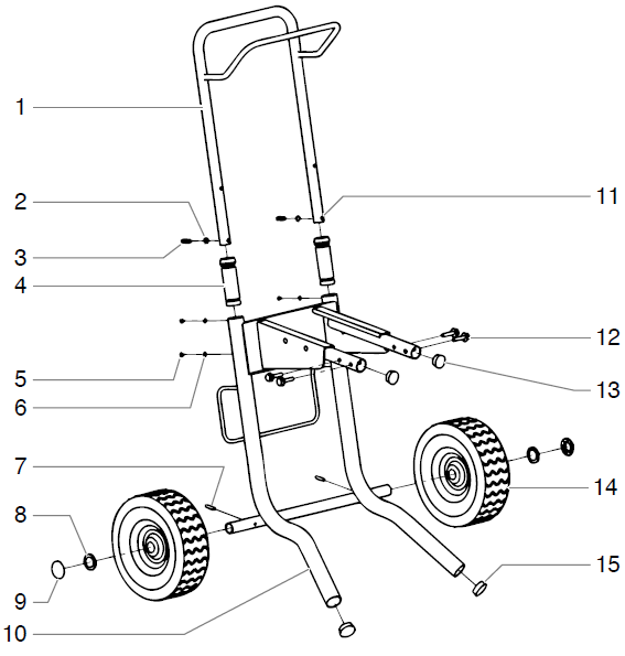 740ix High Rider Cart Assembly(P/N 800-570) Parts